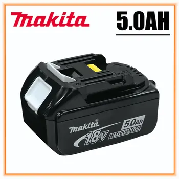 100% Оригинална Акумулаторна Батерия Електроинструменти Makita 18V 5.0 Ah с Led Литиево-йонна батерия Заместител на LXT BL1860B BL1860 BL1850