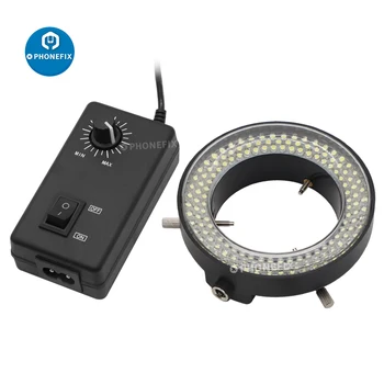 144 led USB Регулируеми кръгови лампа Лампа-осветител за производството на Стереоскопични увеличение на микроскопа Промишлено помещение