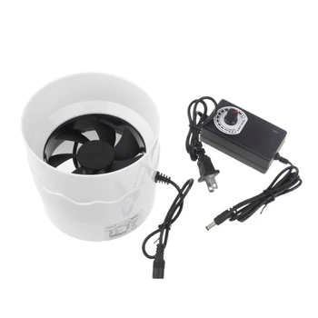 4-инчов вентилатор с ниско ниво на шум Вграден канален Гидропонный вентилатор вентилатор за домашна вентилация на банята P15F Изображение 0