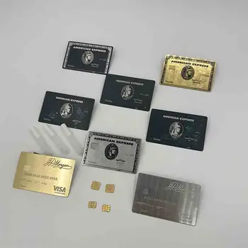 4428 Луксозни метални картички от неръждаема стомана за печат, метални визитни картички