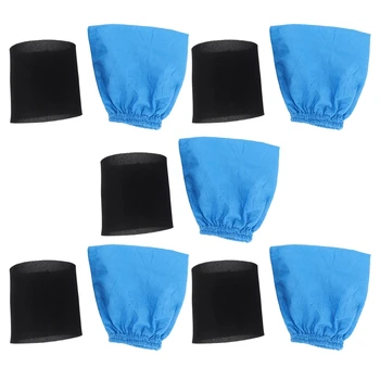 5 текстилни филтърни торби, филтър за мокро и сухо пяна За прахосмукачка Karcher MV1 WD3, ръкавен филтър, резервни части за прахосмукачка
