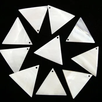 5ШТ Му триъгълна висулка във формата на миди от естествен седеф Висулки във формата на миди за производство на бижута направи си САМ Обеци на куки Информация за колиета