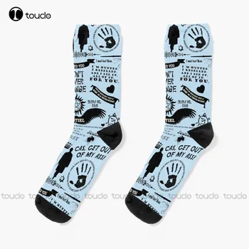 Destiel Love Спн, Цитиран От Свръхестествени Чорапи Мъжки Чорапи Персонализирани Потребителски Унисекс Възрастни Юношески Младежки Чорапи Подарък С Дигитален Печат 360 °