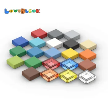 LoveBlock Плочки 1x1 с Пазом Плоски Строителни Блокове Събира MOC Технически Подробности направи си САМ Играчка Подарък Творчески 3070 За Дете 10 бр./лот