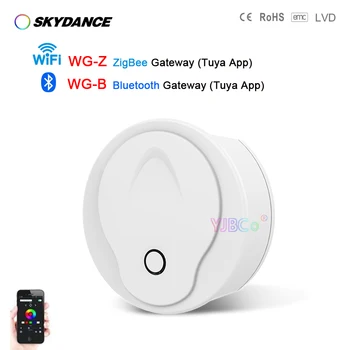 Безжичен шлюз Wi-Fi Skydance Bluetooth или ZigBee, приложение на Hristo Smart Life, което е съвместимо с 1-5 цветен led контролер на постоянно напрежение