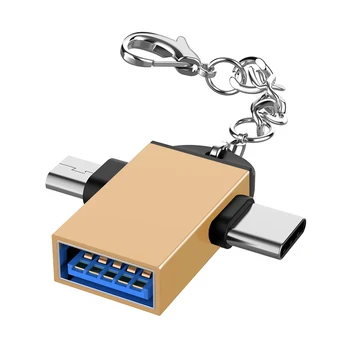 в 1 OTG-адаптере USB 3.0 конектор Micro USB и USB C штекерным жак-Конвертор от алуминиева сплав HHUAWEI