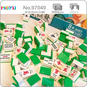 В света на игрите Moyu 97049, Традиционен Китайски Маджонг, Набор от кубчета, мини-Диамантени блокове, Тухли, Строителна играчка за деца Без кутия