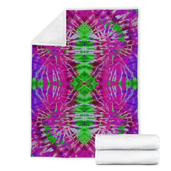 Виолетовият Флисовое одеяло Daze Вратовръзка Боядисват с 3D пълна печат, Подходящ За носене Одеало За възрастни/деца, Флисовое Одеяло ЗА ДОМА