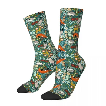 Всесезонни Экипажные Чорапи Текстурирани Чорапи С Горски Модел Harajuku Забавни Дълги Чорапи в стил Хип-Хоп Аксесоари за Мъже И Жени Подаръци Изображение 0