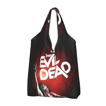 Дамска чанта-тоут Evil Dead за пазаруване в хранителни магазини, скъпа чанта-купувач от филм на ужасите за свръхестественото, чанта, голям капацитет