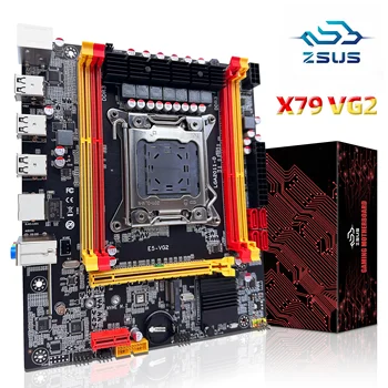 Дънна платка ZSUS X79 VG2 Слот LGA 2011 Поддържа процесор Intel Xeon v1 v2 ПРОЦЕСОР DDR3 RAM памет Настолна M. 2 NVME SATA 2.0