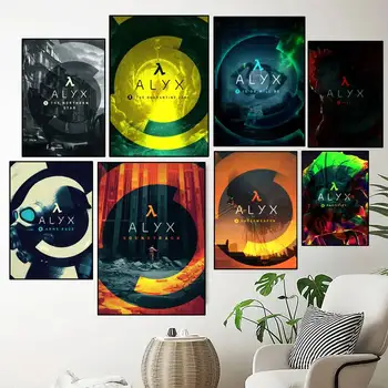 Играта Half-Life Alyx TWO Щампи с плакати, стенни живопис, стикер на стената в спалнята, дневна, малка