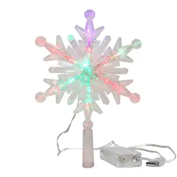 Лампа за коледната елха, лампа във формата на снежинки, нова година начало на улицата лампа, декорация за Коледната елха, Различни режими за осветление