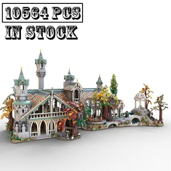 Нов MOC-149444 Трилогия Кралство на Елфите 10316 Разширяване на Средновековен замък Строителни блокове Тухла Сцена от филма Играчка за подарък на детето си за рождения ден