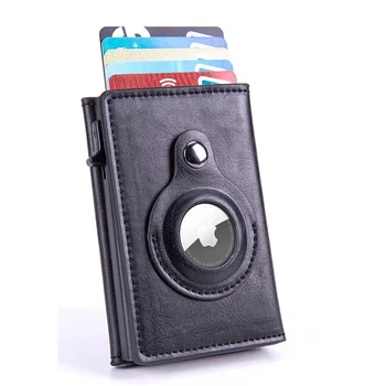 Нов мъжки портфейл Apple Airtag от въглеродни влакна, модерен ID титуляр за кредитни карти, елегантен Rfid чантата си Airtag Slide, дизайнерски държач за карти
