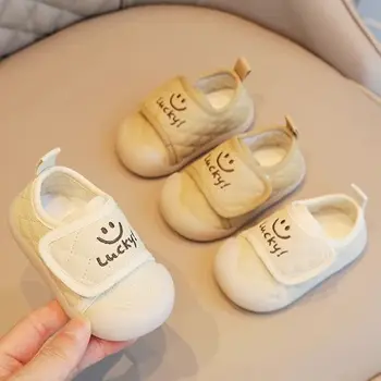 Обувки за малки момичета, модни и ежедневни обувки, обувки за първите ходунков за новородени момчета, меки нескользящие детски обувки на плоска подметка, бебешки тънки обувки Изображение 0