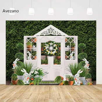 Пролетен Великденски магазин Avezano, фонове, за снимки, цветя, градина, заек, детски фон за парти по случай рожден ден, декорация за фото студио