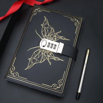Ретро-записная книжка с ключалка дневник корейската версия на ръка книга творчески бележник женски ученическа тетрадка канцеларски материали
