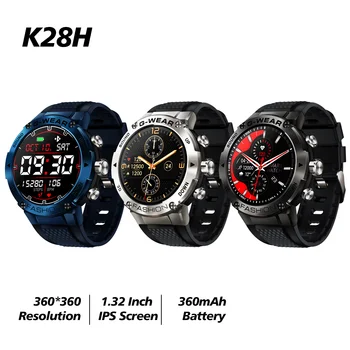 Смарт часовници K28H с IPS-екран, мониторинг на съня, сърдечната честота, музикален плеър, BT-предизвикателство, Спортни смарт часовници за смартфон Android и iOS
