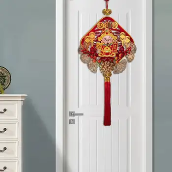 Украса на китайската Нова година 2024 година, окачване с пискюл в Годината на дракона, украса на Лунна пролетния фестивал за парти, подарък-сувенир за коледната елха Изображение 0