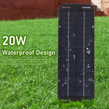универсално зарядно за слънчева батерия, Преносим водоустойчив соларен панел, комплект за бързо зареждане на автомобилни Изображение 0