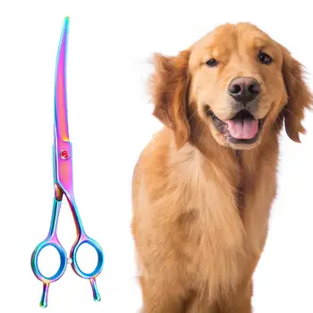 Цветни ножици за грижа за домашни любимци С професионални остри, като бръснач, ножове, Инструменти за рязане на козината на домашни любимци, за кучета и котки