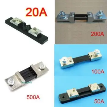 Шунты dc 20A 50A 100A 200A 500A 75 mv за цифровия led LCD волтметър Амперметър Напрежение Ток Shunt