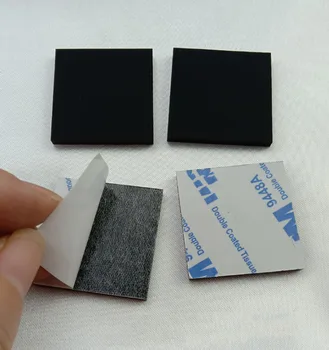 4шт Черна квадратна самозалепващи уплътнение от силиконов каучук 6*6*1.5 дебелината на уплътнение уплътнителен мм и на 0.7 мм, 1 мм, 1,5 мм-4 мм Изображение 1