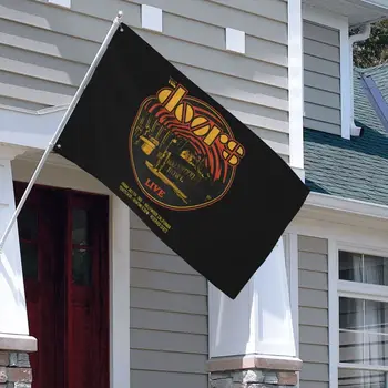 Група Doors Джим Морисън не е Лесно да избледняват Градински износоустойчиви декоративни знамена Украса на двора тераси Трайност на открито Изображение 1