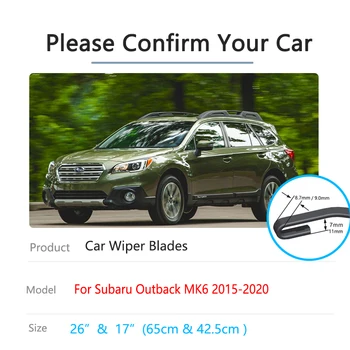 За Subaru Outback MK6 2015 2016 2017 2018 2019 2020 Зимни чистачките Острието на Нож Автомобилни Аксесоари, Почистване на Замяна Хетчбек Изображение 1
