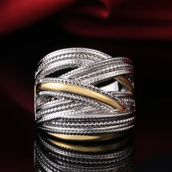 Ново дизайнерско женски пръстен с гиперболой и кръст на пръст, необичайни женски сватбени декорации за метални пънк парти. Изображение 1