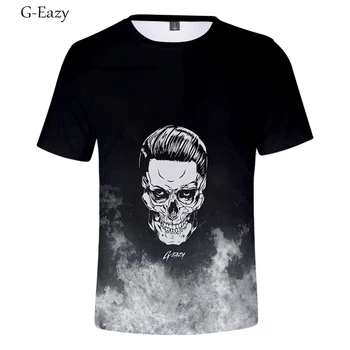 Рапърът G-Eazy 3D Мъжка Тениска Дамски Нова Мода Реколта Модерни любителите на музиката С принтом G-Eazy Тениска къси Панталони, Бяла Ежедневни облекла Класическа Изображение 1