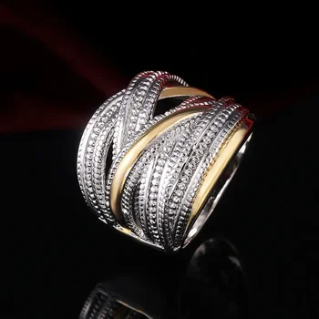 Ново дизайнерско женски пръстен с гиперболой и кръст на пръст, необичайни женски сватбени декорации за метални пънк парти. Изображение 2