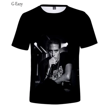 Рапърът G-Eazy 3D Мъжка Тениска Дамски Нова Мода Реколта Модерни любителите на музиката С принтом G-Eazy Тениска къси Панталони, Бяла Ежедневни облекла Класическа Изображение 2