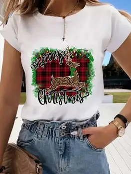 Чудесна майка на 90-те години, тази тенденция женска тениска с принтом, Коледен празничен топ, модни Дамски коледна риза, облекло, графични тениски Изображение 2
