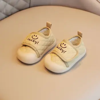 Обувки за малки момичета, модни и ежедневни обувки, обувки за първите ходунков за новородени момчета, меки нескользящие детски обувки на плоска подметка, бебешки тънки обувки Изображение 3