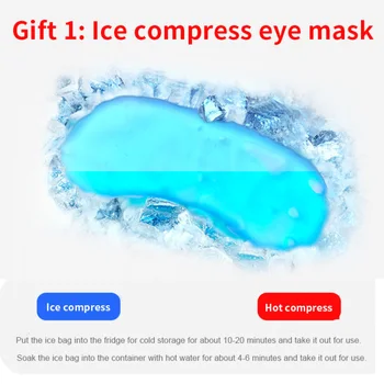 Коприна маска за очи с USB нагряване за масаж по време на сън и затъмняване Изображение 4