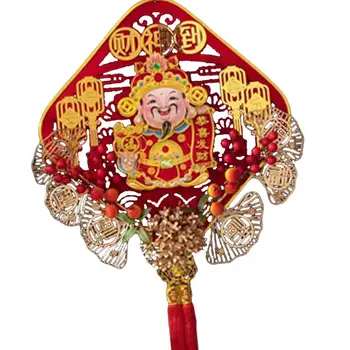 Украса на китайската Нова година 2024 година, окачване с пискюл в Годината на дракона, украса на Лунна пролетния фестивал за парти, подарък-сувенир за коледната елха Изображение 4