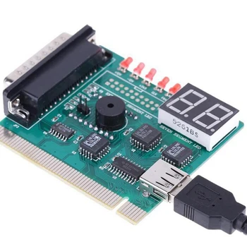 2X USB PCI PC Диагностика Анализатор на Дънната Платка POST Card С Излагането на 2-Значного Код на Грешка За проверка И Анализ на Преносими КОМПЮТРИ Изображение 5