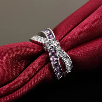 Класически дамски пръстени от сребро 925 проба, цветен циркон, размер 6-10 Мода, аксесоари за сватба, украса за партита, подаръци Изображение 5