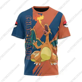 Мъжки и женски 3D-тениски Pokemon Pichu Pikachu за спорт и отдих, детски ризи с къс ръкав Изображение 5